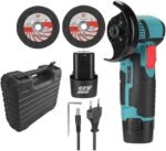 Esmerilhadeira Portatil Lixadeira Serra Angular Sem Fio Corte Polimento Ferro Ceramica Madeira Aço Multiuso Potente Resistente Cabo Ergonomico - Imagem 2