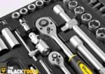 Jogo de Ferramentas 94 Peças The Black Tools TKF94 – Soquetes, Chaves e Bits – Encaixe 1/4" e 1/2" – Aço Cromo Vanádio - Imagem 3