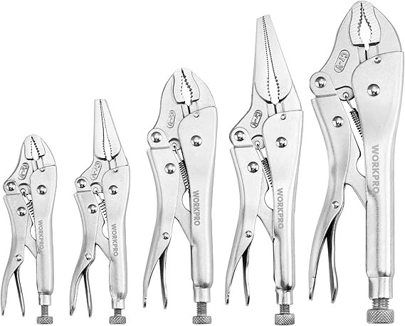 Kit de alicates WORKPRO, alças Vice com aço cromo-vanádio, 5 peças Kit de alicates WORKPRO, alças Vice com aço cromo-vanádio, 5 peças - Imagem 1