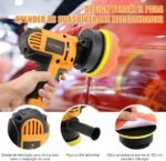 Lixadeira Eletrica, 600-3700 RPM Politriz Automotiva, Orbital, Lichadeira Eletrica, Máquina de Lixadeira de Parede, Politriz roto Orbital para Marcenaria/Lixamento, 220V - Imagem 2