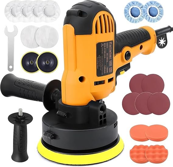 Lixadeira Eletrica, 600 3700 RPM Politriz Automotiva, Orbital, Lichadeira Eletrica, Máquina de Lixadeira de Parede, Politriz roto Orbital para Marcenaria Lixamento, 220V Lixadeira Eletrica, 600-3700 RPM Politriz Automotiva, Orbital, Lichadeira Eletrica, Máquina de Lixadeira de Parede, Politriz roto Orbital para Marcenaria/Lixamento, 220V - Imagem 1