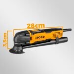 Multiferramenta Oscilante Elétrica UMF3008-9 Ingco 300W C/Acessórios para Cortes Lixas Madeira Metal Rejunte - (127, Volts) - Imagem 2