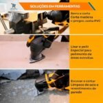 Multiferramenta Oscilante Elétrica UMF3008-9 Ingco 300W C/Acessórios para Cortes Lixas Madeira Metal Rejunte - (127, Volts) - Imagem 3