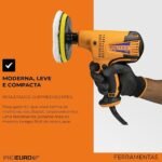 Politriz e Lixadeira Automotiva com 6 Velocidades Até 4500 Rpm 127V 700w Profissional - Pró Euro - Imagem 3