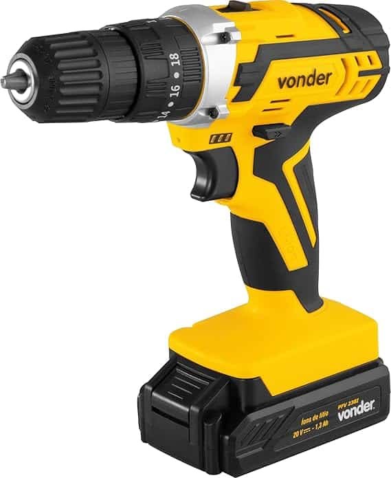 Vonder, Parafusadeira Furadeira com Impacto a Bateria, 20 V, Fonte de Carregamento Bivolt Automática, PFV 238I. Vonder, Parafusadeira/Furadeira com Impacto a Bateria, 20 V, Fonte de Carregamento Bivolt Automática, PFV 238I. - Imagem 1